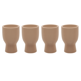 Pack de 4 coquetiers - Marron latté