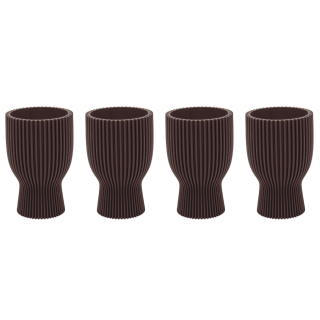 Pack de 4 coquetiers - Marron Chocolat