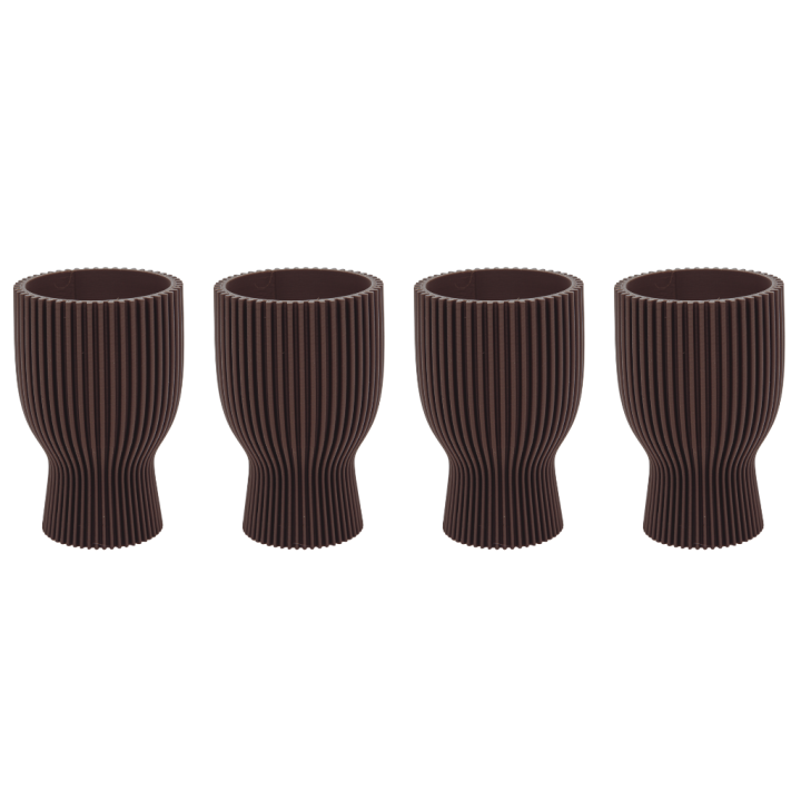 Pack de 4 coquetiers - Marron Chocolat