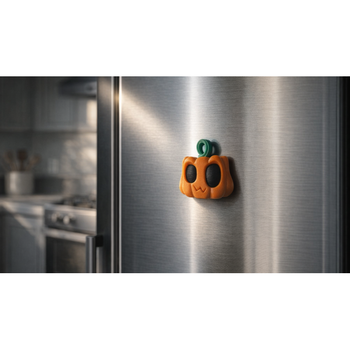 Magnet - Citrouille Tête Carrée